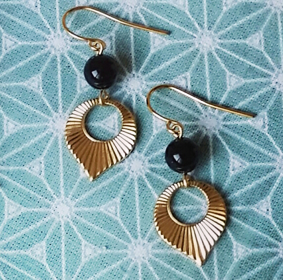 Boucles d'oreilles PloomBijoux elegantes petites dorées retro vintage chic