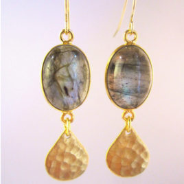 Boucles d’oreilles Labradorite ovale