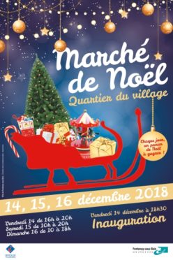 Stand au Marché de Noël de Fontenay-sous-Bois ce WE du 15-16 décembre 2018